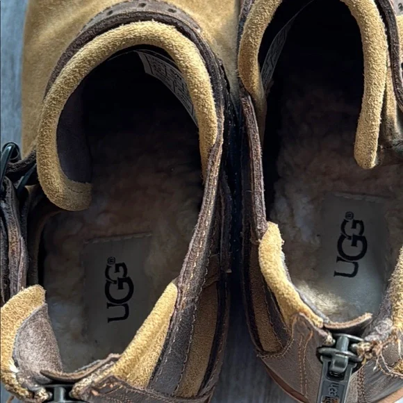 Ugg Patsy Brown Suede Ankle Boots with heels and cutouts size 6.5 fall boots - Picture 9 of 15